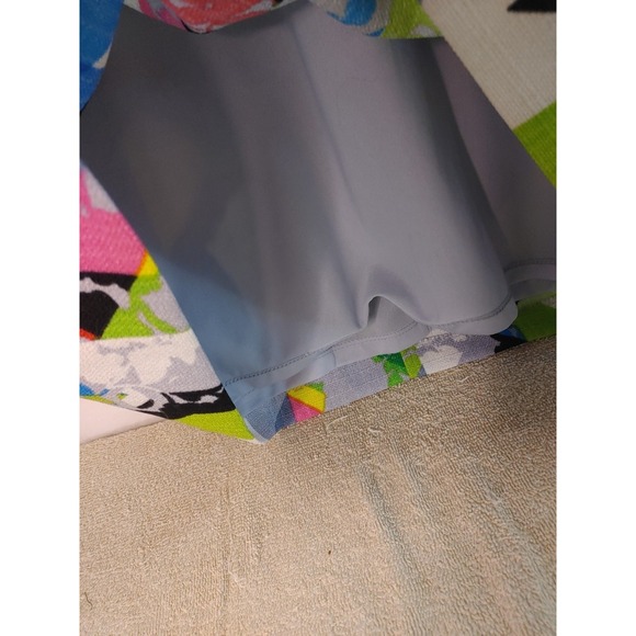 Nine West Colorful Abstract  Lined Sleeveless Midi Dress Size 10‎ Pockets - Picture 4 of 11